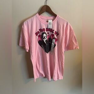 Spirit Halloween | NWT! Scream Ghostface No You Hang Up Heart Pink Graphic Tee